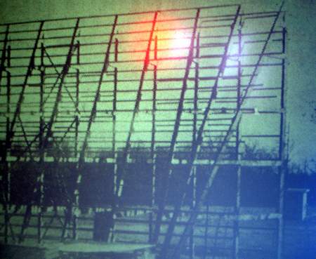 M-37 Drive-In Theatre - M-37 Screen Construction 1963 (newer photo)